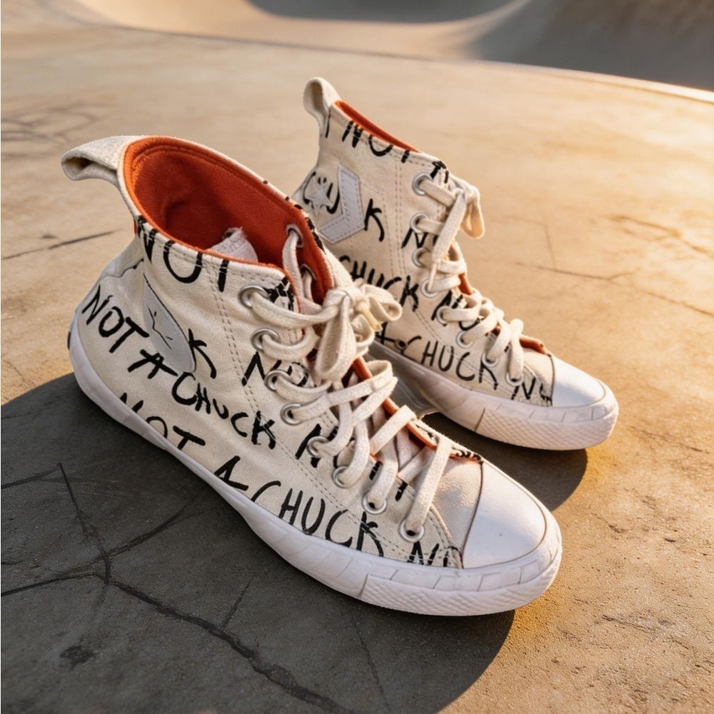 CONVERSE UNT1TL3D WOMENS HIGH TOP SNEAKERS OFF WHITE SIZE 6.5